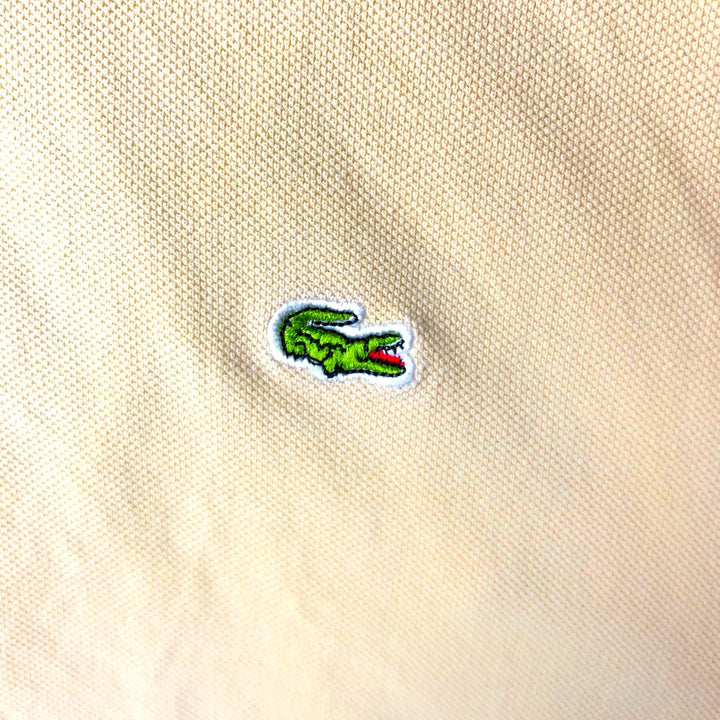 Lacoste short sleeve polo shirt, men's XL size unclear unbleached Vintage Second Hand