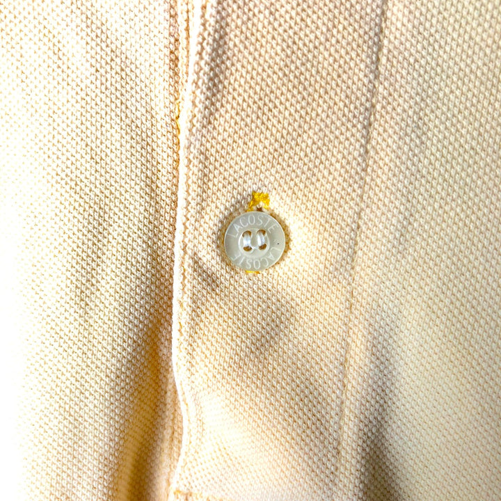 Lacoste short sleeve polo shirt, men's XL size unclear unbleached Vintage Second Hand
