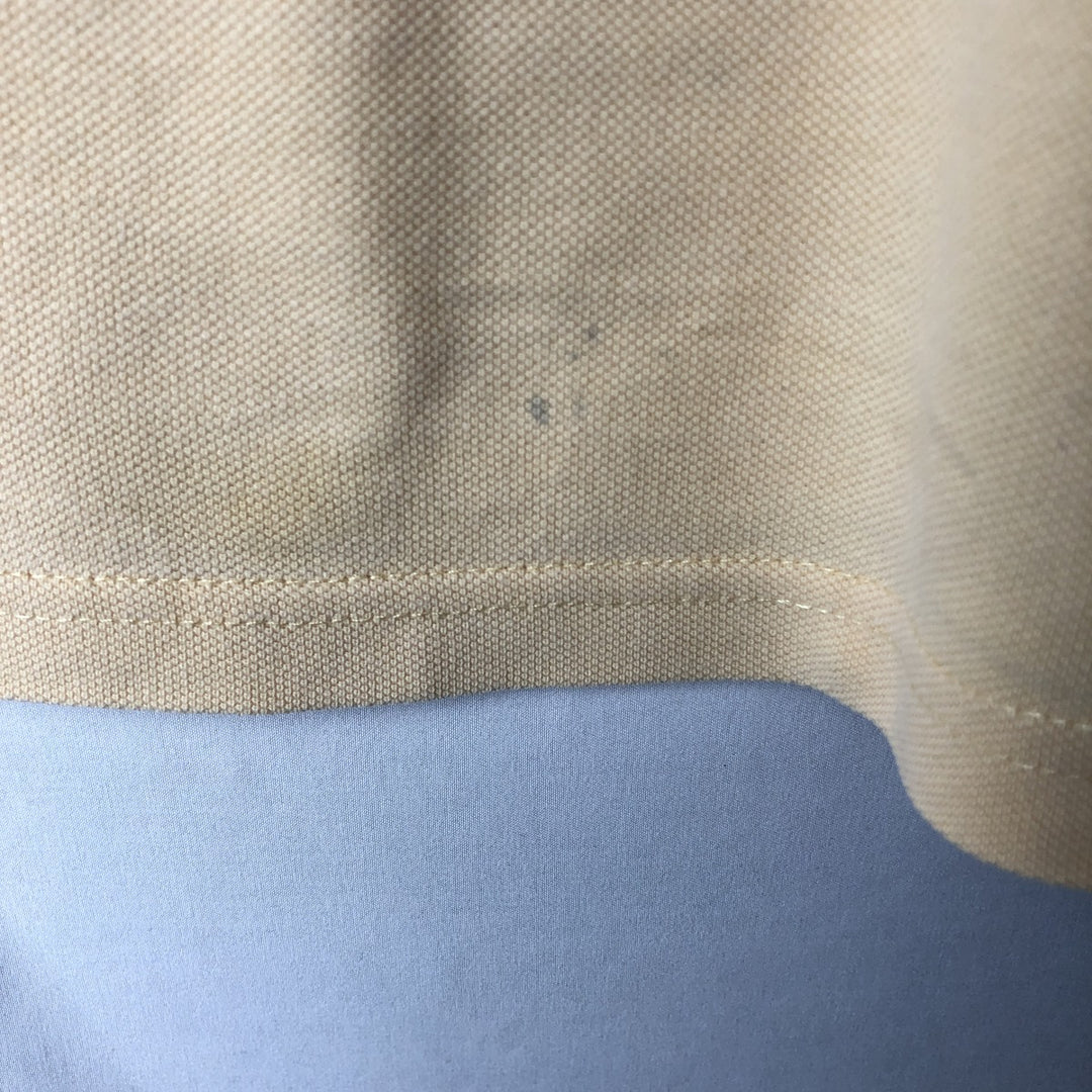 Lacoste short sleeve polo shirt, men's XL size unclear unbleached Vintage Second Hand