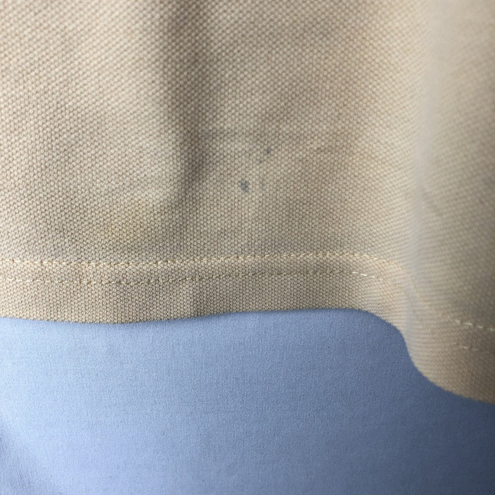 Lacoste short sleeve polo shirt, men's XL size unclear unbleached Vintage Second Hand