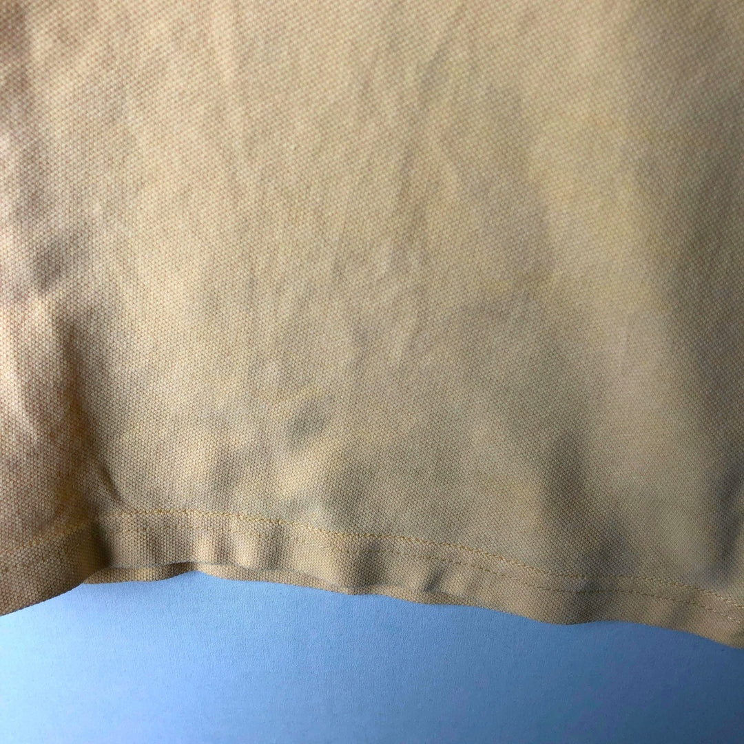 Lacoste short sleeve polo shirt, men's XL size unclear unbleached Vintage Second Hand