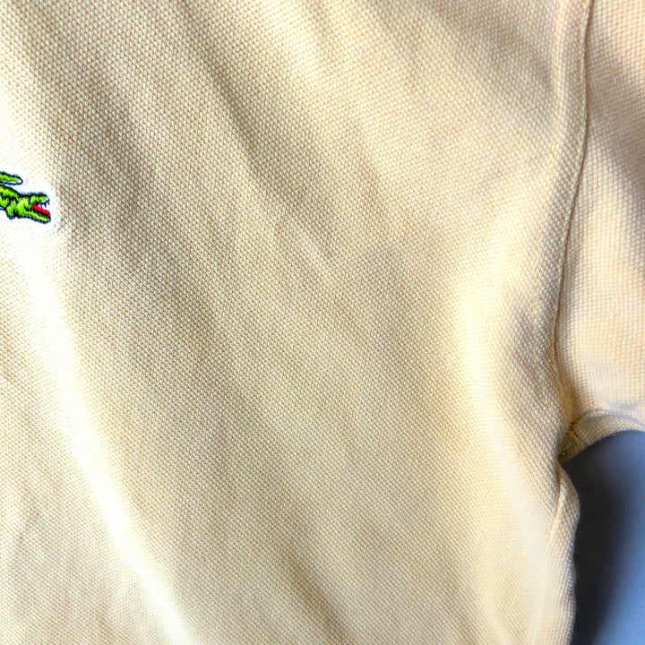 Lacoste short sleeve polo shirt, men's XL size unclear unbleached Vintage Second Hand