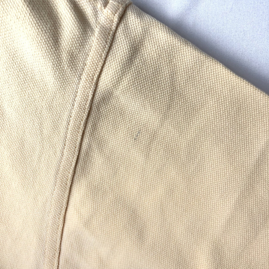 Lacoste short sleeve polo shirt, men's XL size unclear unbleached Vintage Second Hand