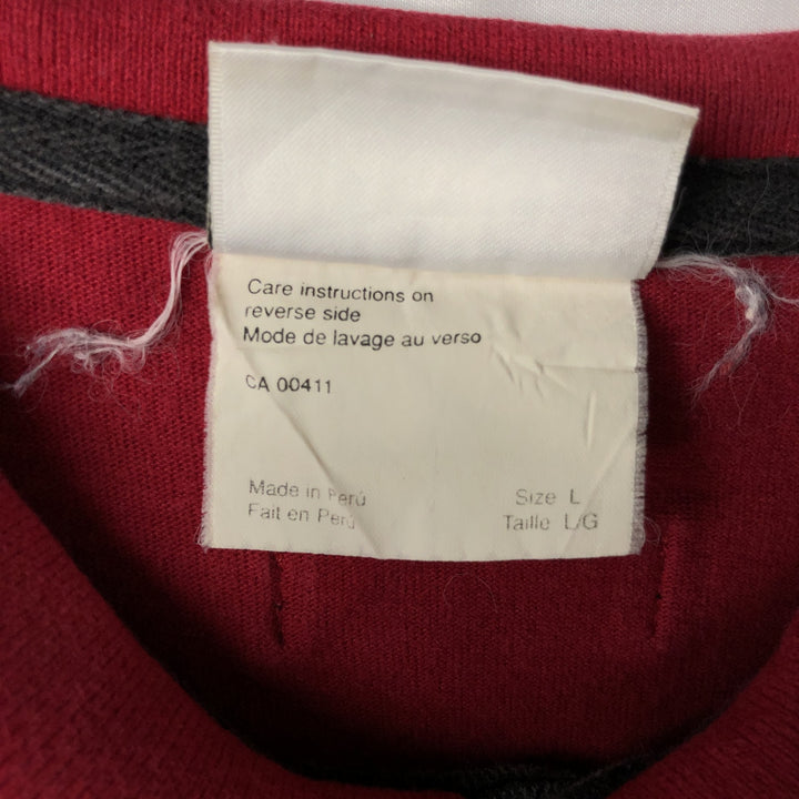 Adidas EQUIPMENT short-sleeved polo shirt, men's size L (approx.) unclear red type Vintage Second Hand