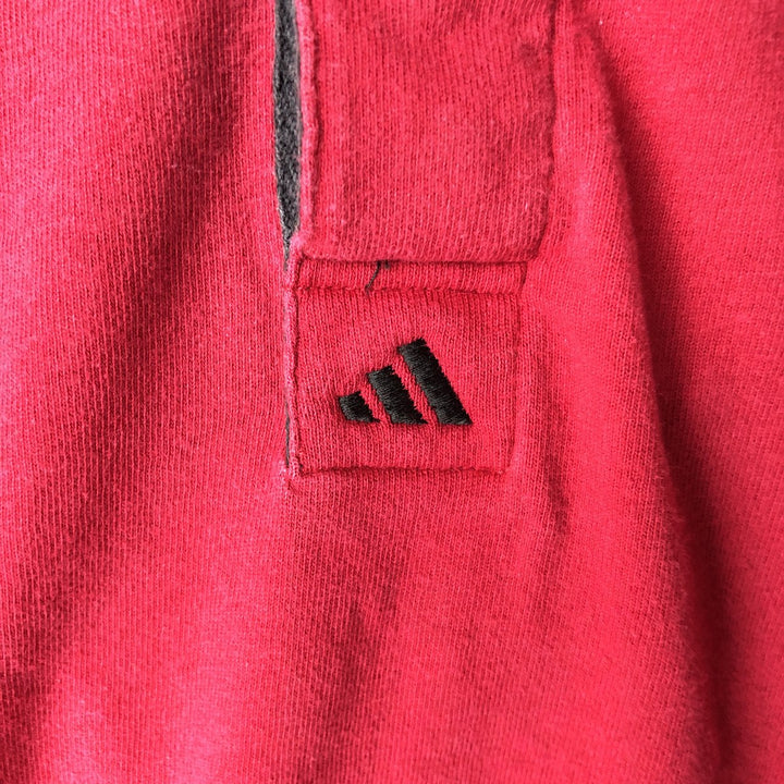 Adidas EQUIPMENT short-sleeved polo shirt, men's size L (approx.) unclear red type Vintage Second Hand