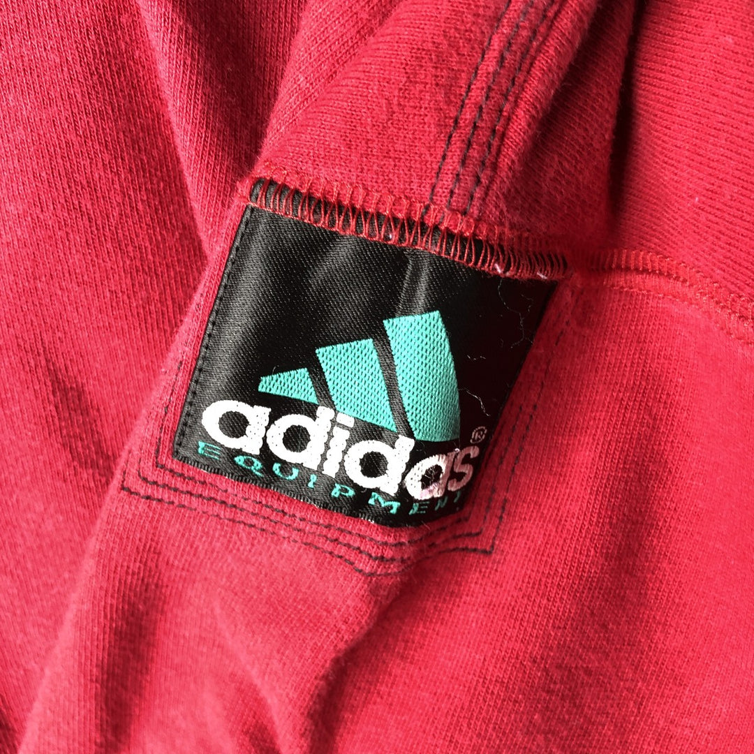 Adidas EQUIPMENT short-sleeved polo shirt, men's size L (approx.) unclear red type Vintage Second Hand