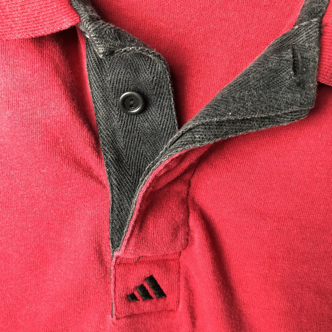 Adidas EQUIPMENT short-sleeved polo shirt, men's size L (approx.) unclear red type Vintage Second Hand