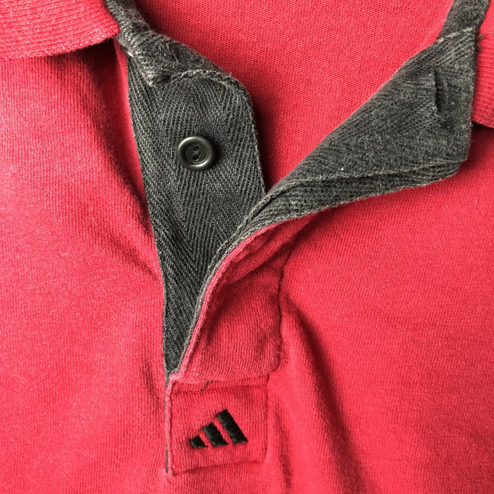 Adidas EQUIPMENT short-sleeved polo shirt, men's size L (approx.) unclear red type Vintage Second Hand