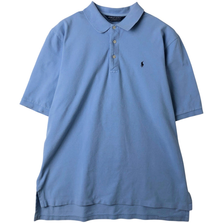 Ralph Lauren POLO GOLF Short Sleeve Polo Shirt Men's XL cotton Blue type light blue Vintage Second Hand