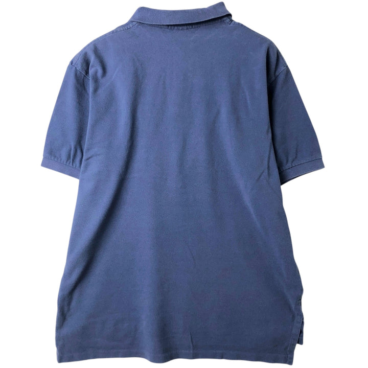 Ralph Lauren POLO by Ralph Lauren short sleeve polo shirt, men's XL size cotton blue type Vintage Second Hand