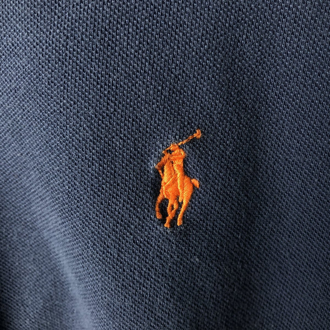 Ralph Lauren POLO by Ralph Lauren short sleeve polo shirt, men's XL size cotton blue type Vintage Second Hand