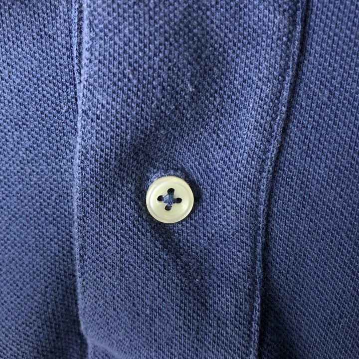 Ralph Lauren POLO by Ralph Lauren short sleeve polo shirt, men's XL size cotton blue type Vintage Second Hand
