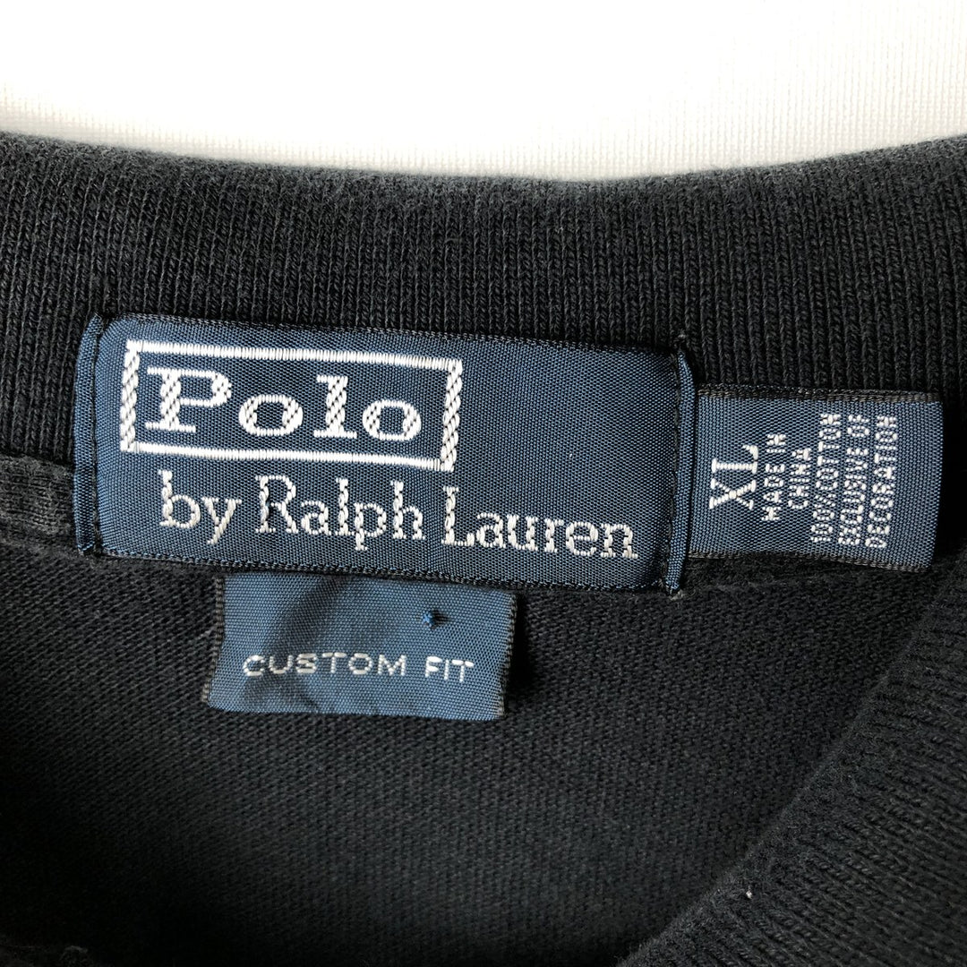 Ralph Lauren POLO by Ralph Lauren short sleeve polo shirt, men's XL size cotton black type Vintage Second Hand