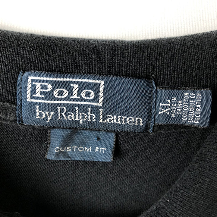 Ralph Lauren POLO by Ralph Lauren short sleeve polo shirt, men's XL size cotton black type Vintage Second Hand