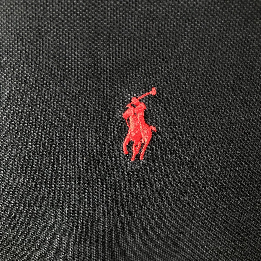 Ralph Lauren POLO by Ralph Lauren short sleeve polo shirt, men's XL size cotton black type Vintage Second Hand