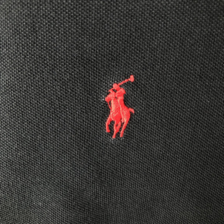 Ralph Lauren POLO by Ralph Lauren short sleeve polo shirt, men's XL size cotton black type Vintage Second Hand