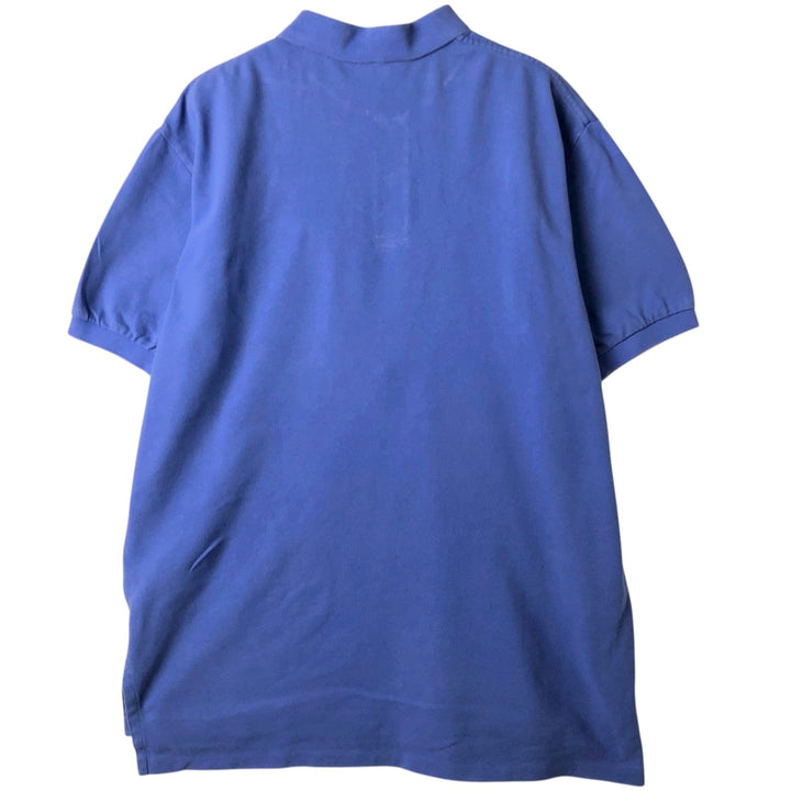 Ralph Lauren POLO by Ralph Lauren short sleeve polo shirt, men's XL size cotton blue type Vintage Second Hand