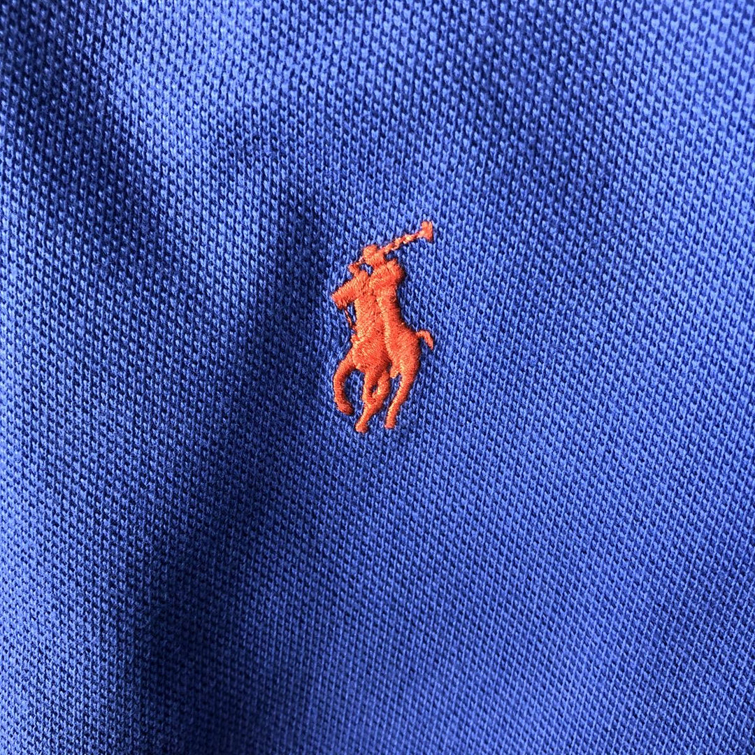 Ralph Lauren POLO by Ralph Lauren short sleeve polo shirt, men's XL size cotton blue type Vintage Second Hand