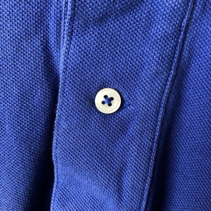 Ralph Lauren POLO by Ralph Lauren short sleeve polo shirt, men's XL size cotton blue type Vintage Second Hand