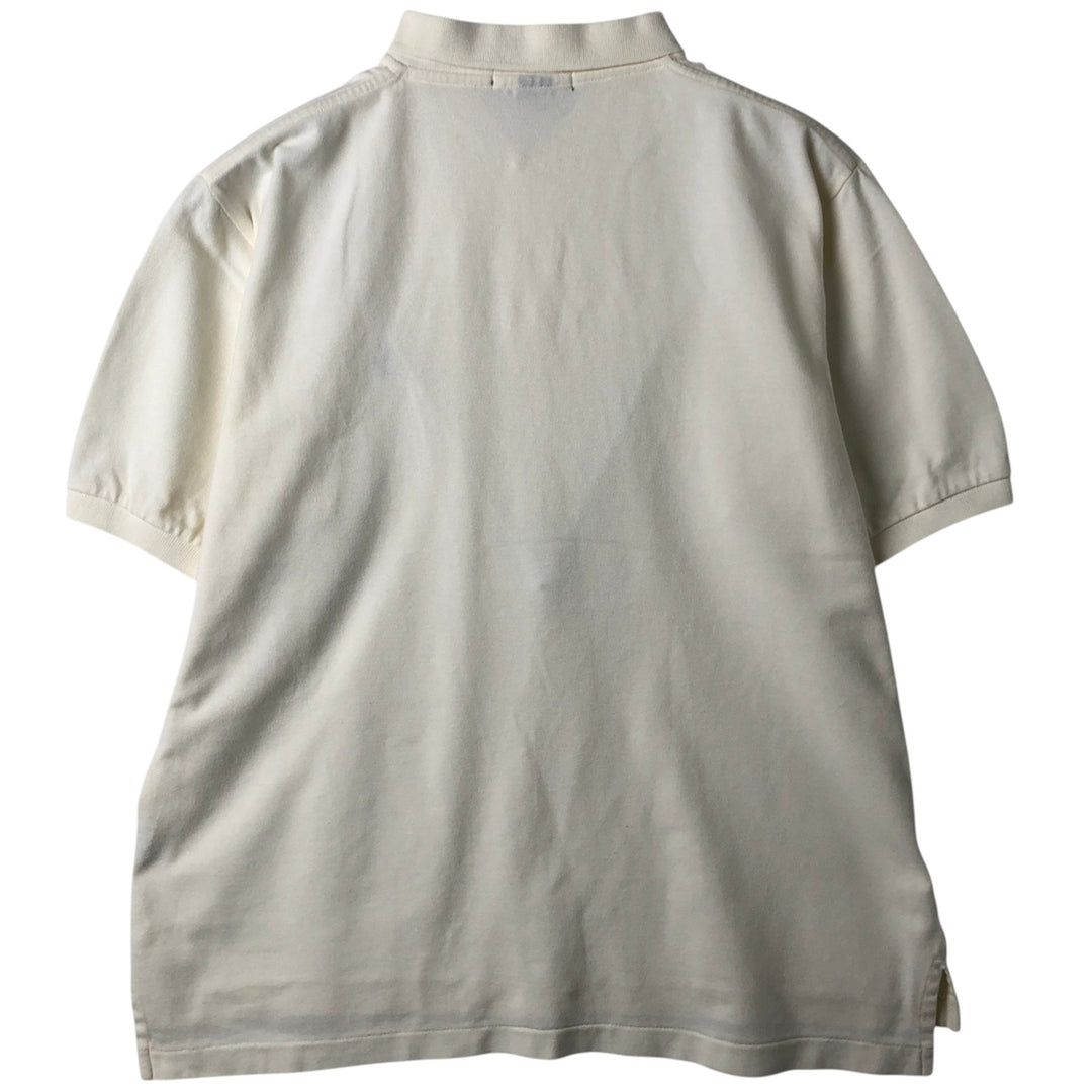 Ralph Lauren POLO by Ralph Lauren short sleeve polo shirt, men's size L cotton unbleached Vintage Second Hand