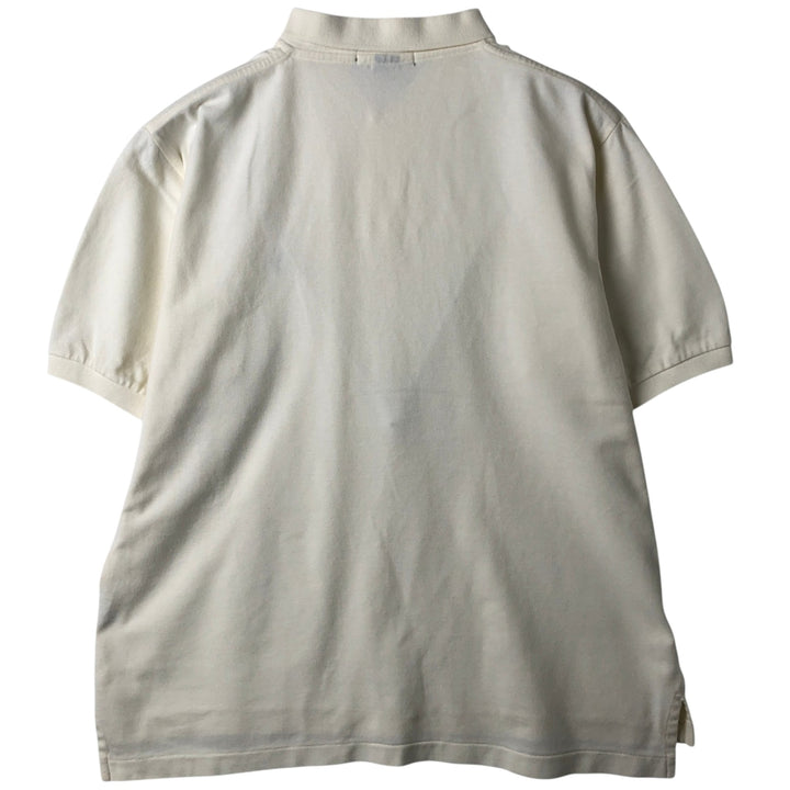 Ralph Lauren POLO by Ralph Lauren short sleeve polo shirt, men's size L cotton unbleached Vintage Second Hand