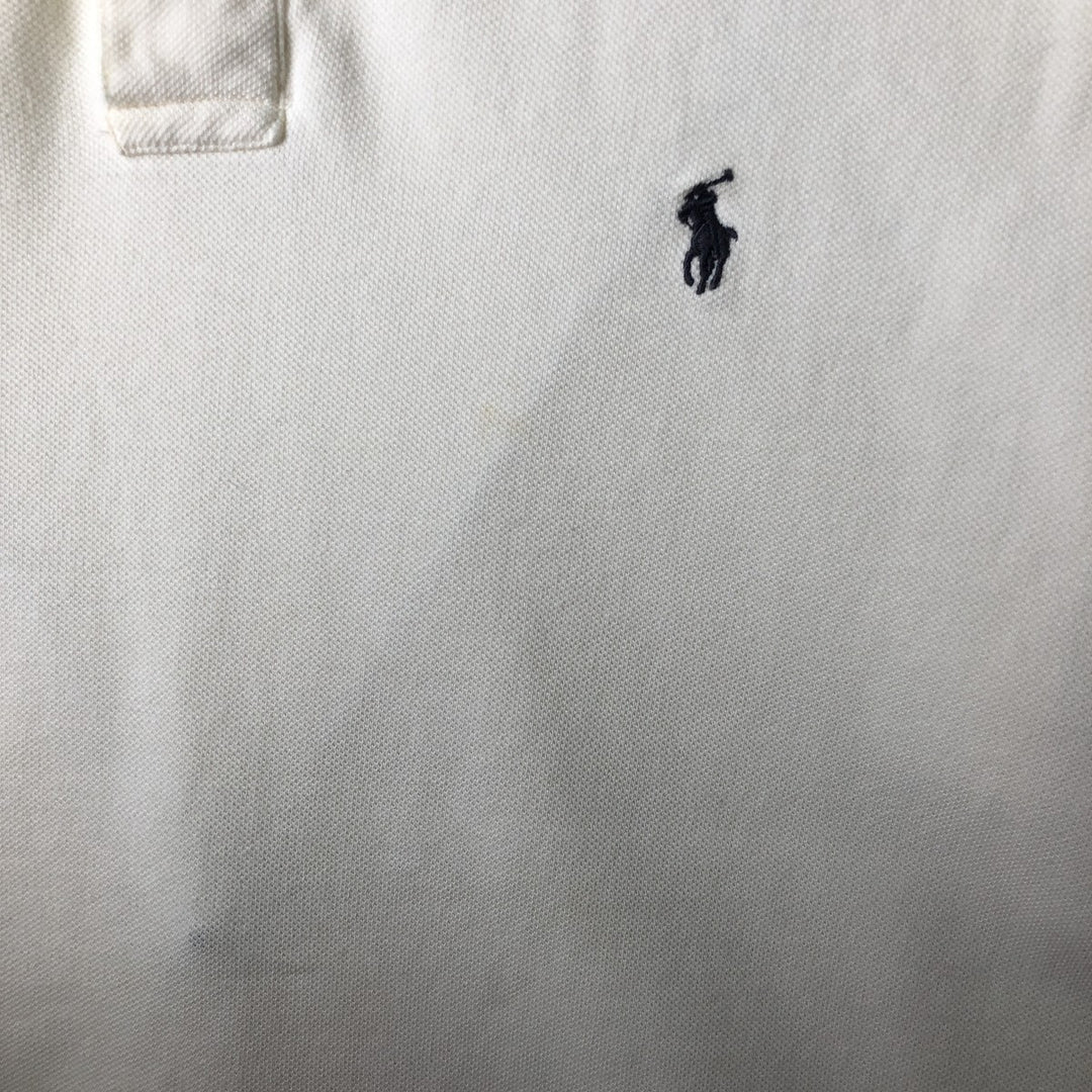 Ralph Lauren POLO by Ralph Lauren short sleeve polo shirt, men's size L cotton unbleached Vintage Second Hand