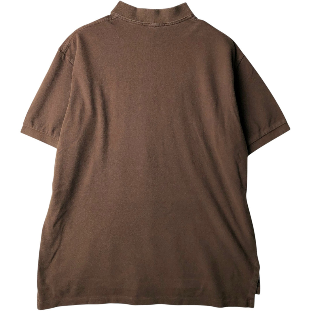 Ralph Lauren POLO by Ralph Lauren short sleeve polo shirt, men's XL size cotton brown type Vintage Second Hand