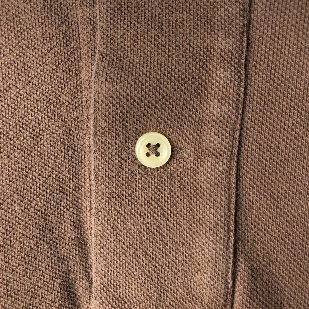 Ralph Lauren POLO by Ralph Lauren short sleeve polo shirt, men's XL size cotton brown type Vintage Second Hand