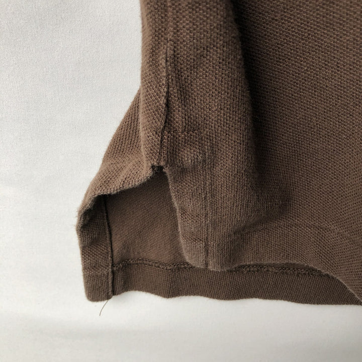 Ralph Lauren POLO by Ralph Lauren short sleeve polo shirt, men's XL size cotton brown type Vintage Second Hand