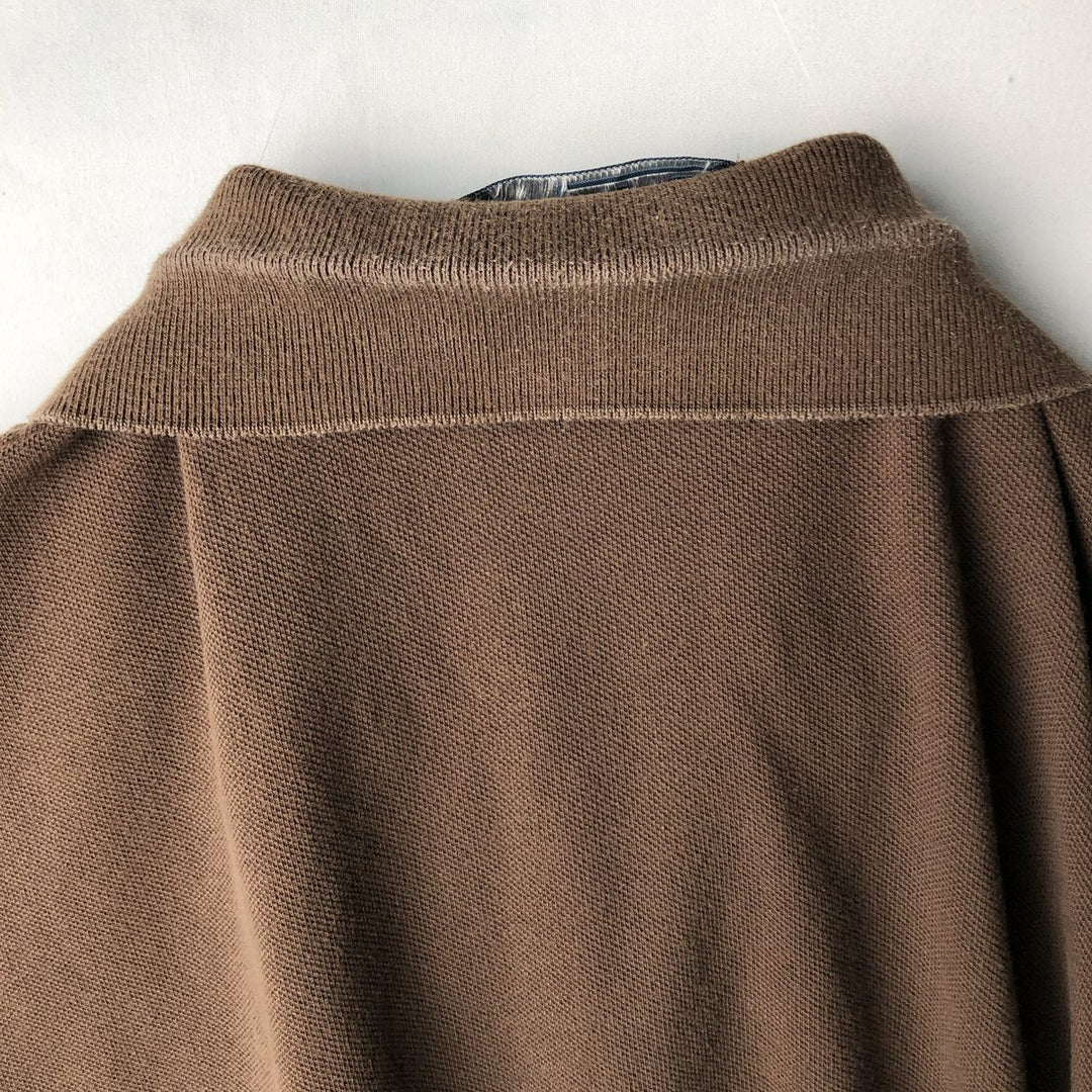Ralph Lauren POLO by Ralph Lauren short sleeve polo shirt, men's XL size cotton brown type Vintage Second Hand