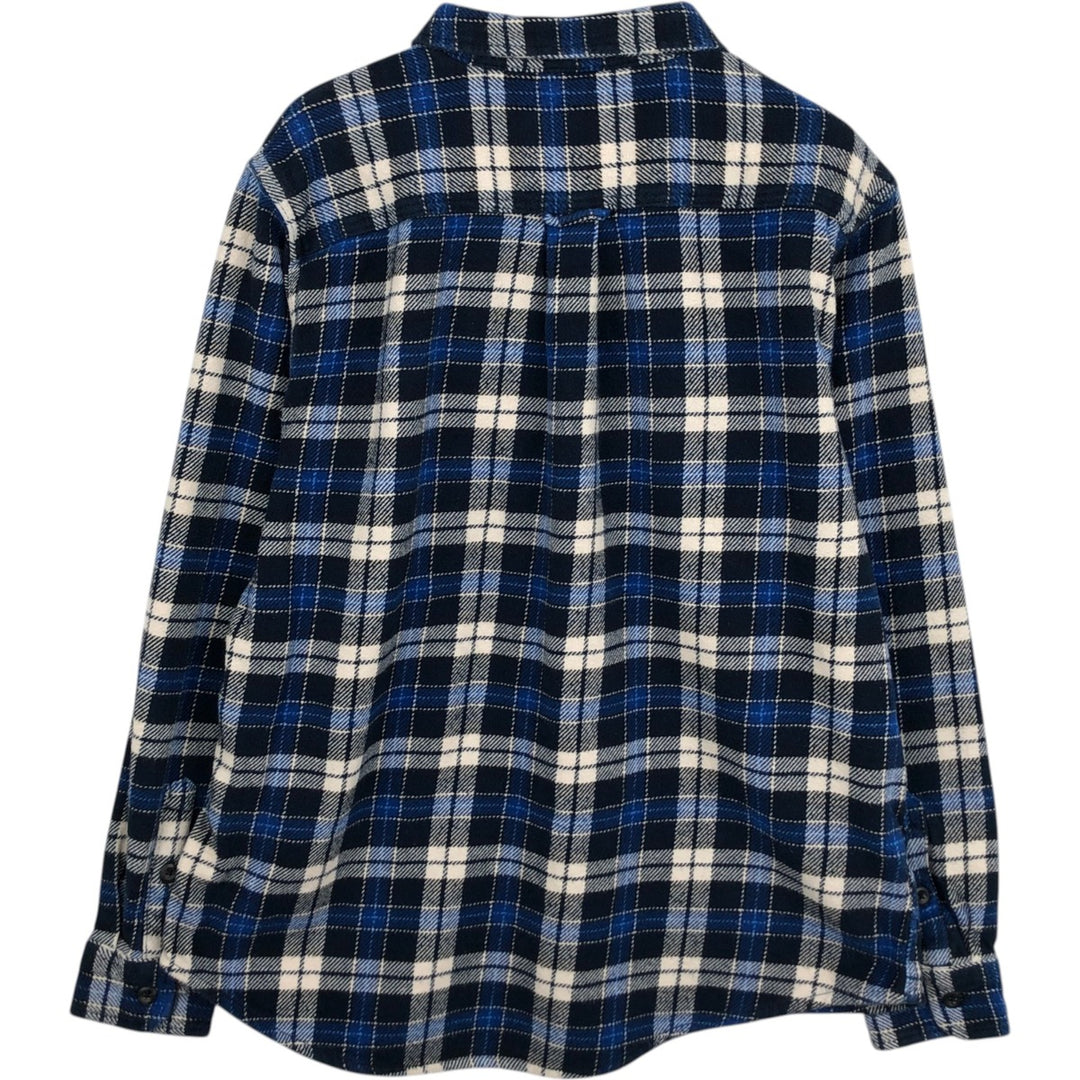 ORVIS Long Sleeve Heavy Flannel Check Shirt, Men's XL cotton blue type Vintage Second Hand
