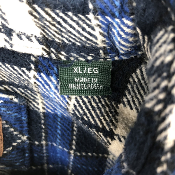 ORVIS Long Sleeve Heavy Flannel Check Shirt, Men's XL cotton blue type Vintage Second Hand