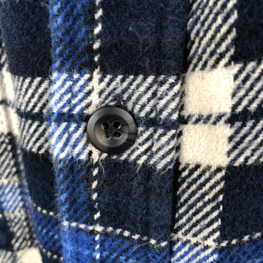 ORVIS Long Sleeve Heavy Flannel Check Shirt, Men's XL cotton blue type Vintage Second Hand