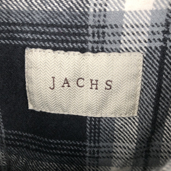 JACHS Ombre Check Long-Sleeve Flannel Check Shirt, Men's Size XL (approx.) cotton black type Vintage Second Hand