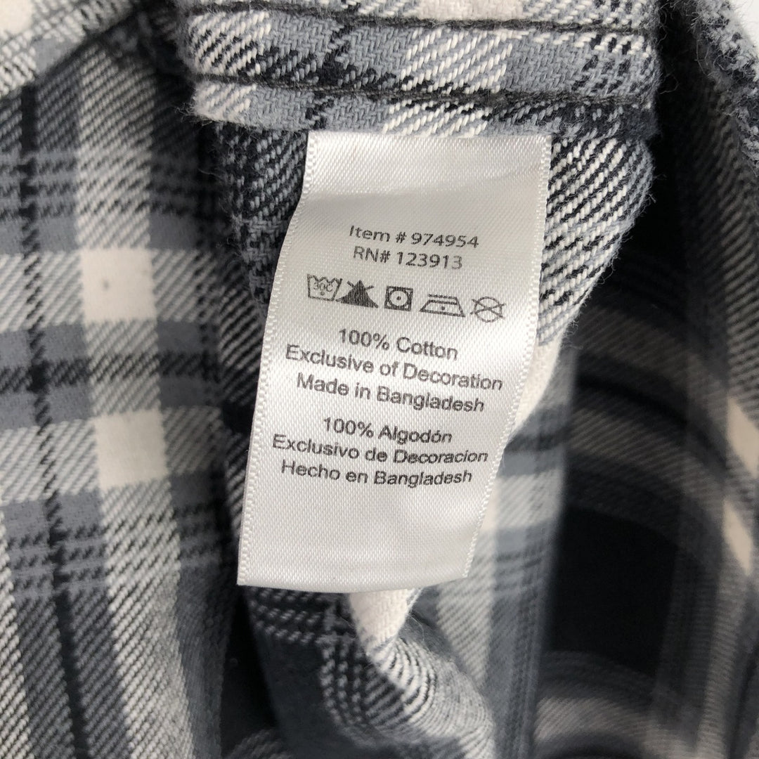JACHS Ombre Check Long-Sleeve Flannel Check Shirt, Men's Size XL (approx.) cotton black type Vintage Second Hand