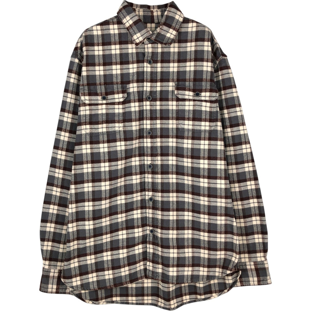 JACHS Flannel Check Shirt, Men's Size XL cotton gray type Vintage Second Hand