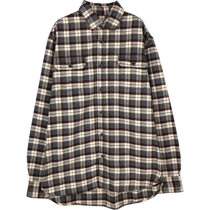 JACHS Flannel Check Shirt, Men's Size XL cotton gray type Vintage Second Hand
