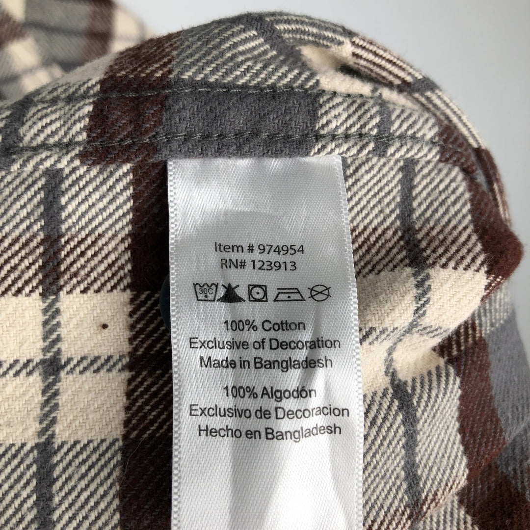 JACHS Flannel Check Shirt, Men's Size XL cotton gray type Vintage Second Hand