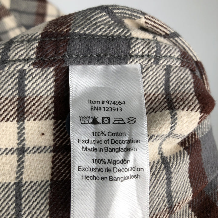 JACHS Flannel Check Shirt, Men's Size XL cotton gray type Vintage Second Hand