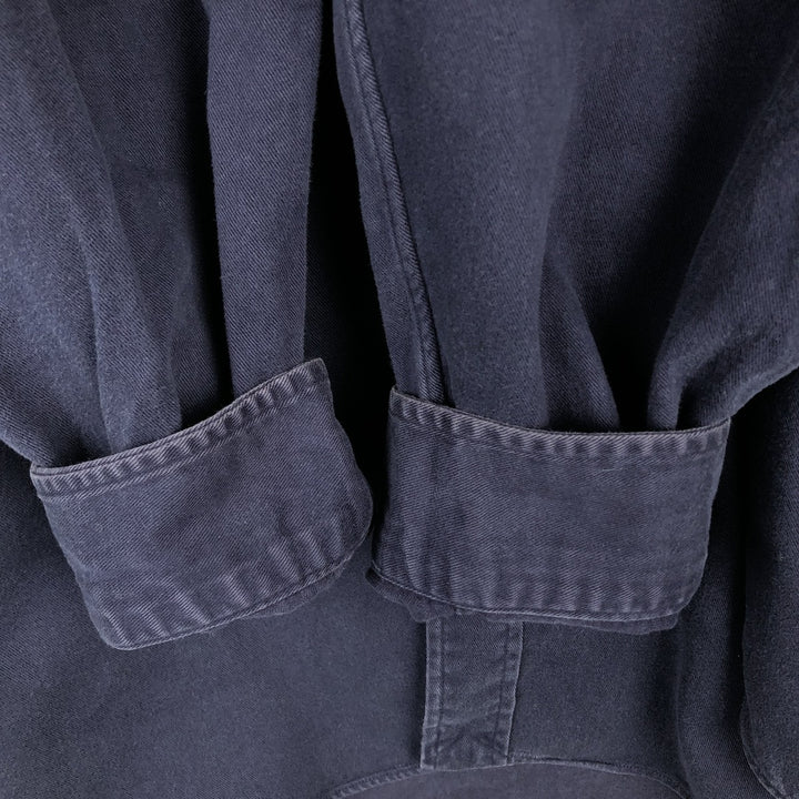 Ralph Lauren long-sleeved button-down flannel shirt, men's size XL (approx.) cotton navy blue type Vintage Second Hand
