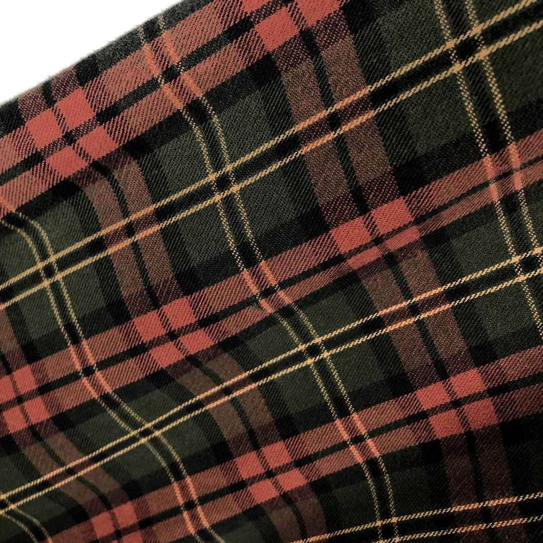 90s-00'S LLBean long-sleeved flannel check shirt, made in Canada, men's size XL equivalent. cotton red type Vintage Second Hand