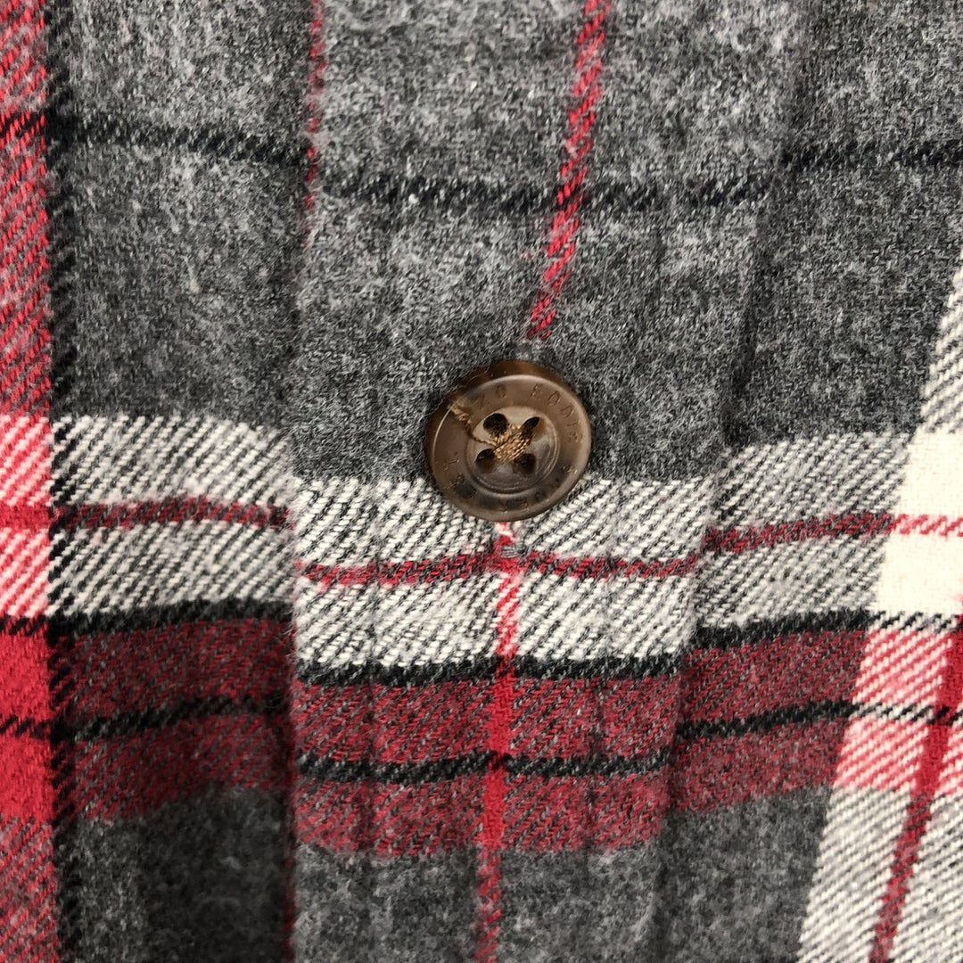 2000'S Eddie Bauer Long-Sleeve Flannel Check Shirt, Men's Size XL (approx.) cotton red type Vintage Second Hand