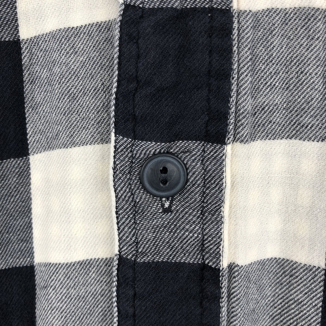 Ralph Lauren POLO RALPH LAUREN Long-Sleeve Light Flannel Check Shirt, Men's Size S (approx.) cotton pale white type Vintage Second Hand
