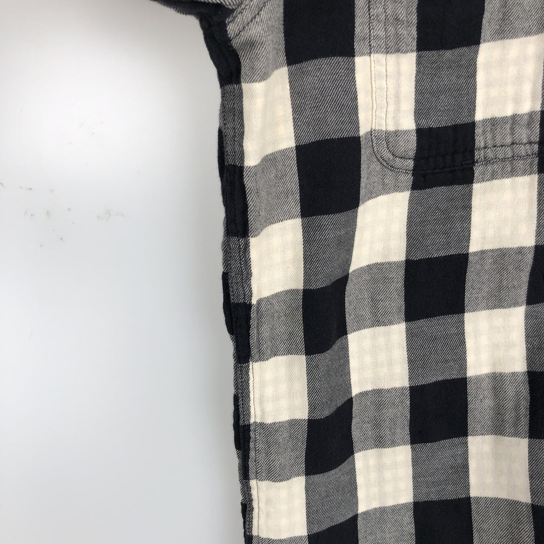 Ralph Lauren POLO RALPH LAUREN Long-Sleeve Light Flannel Check Shirt, Men's Size S (approx.) cotton pale white type Vintage Second Hand