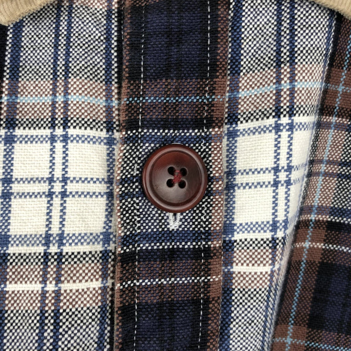 Barbour Slim Fit Long-Sleeve Flannel Check Shirt, Men's Size M (approx.) cotton white type Vintage Second Hand