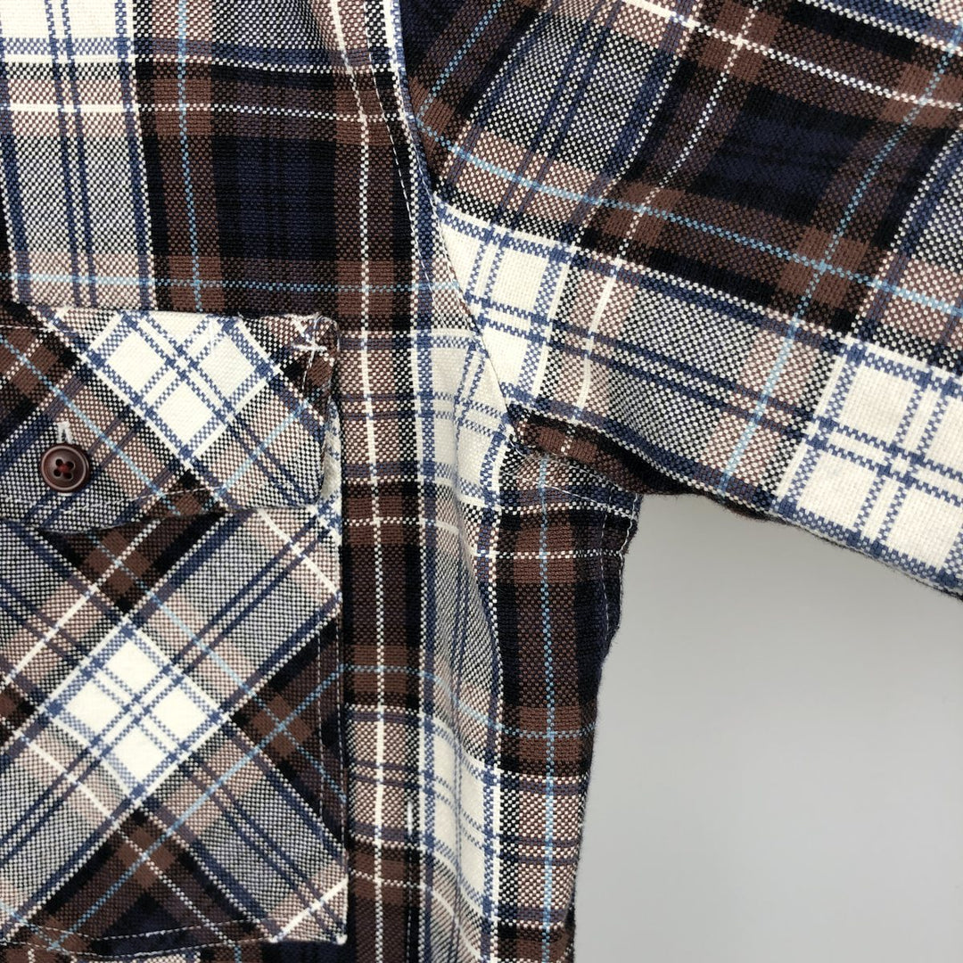 Barbour Slim Fit Long-Sleeve Flannel Check Shirt, Men's Size M (approx.) cotton white type Vintage Second Hand
