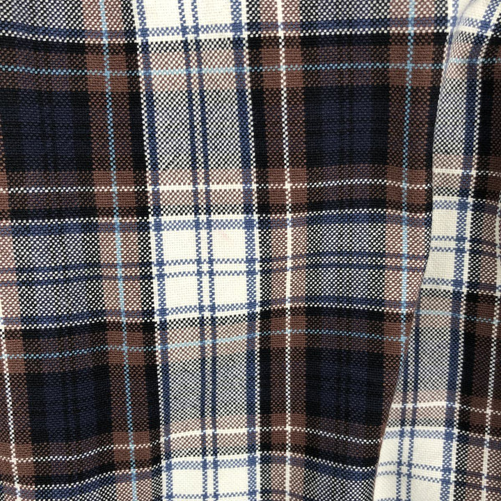 Barbour Slim Fit Long-Sleeve Flannel Check Shirt, Men's Size M (approx.) cotton white type Vintage Second Hand