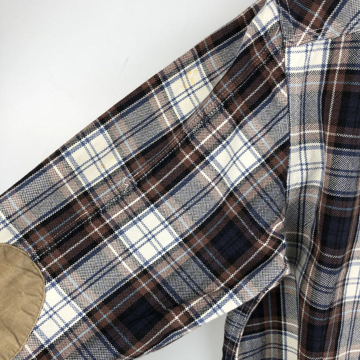 Barbour Slim Fit Long-Sleeve Flannel Check Shirt, Men's Size M (approx.) cotton white type Vintage Second Hand
