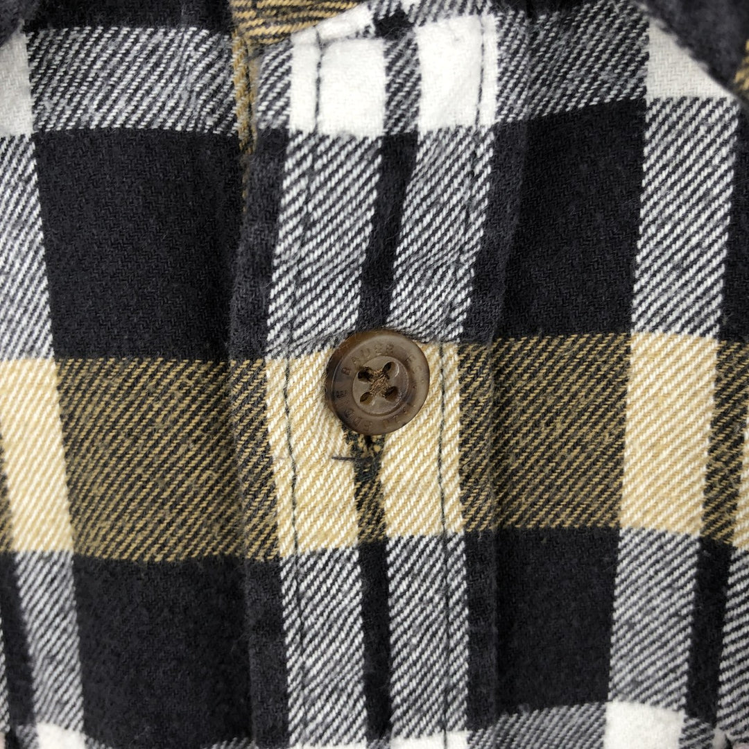 Eddie Bauer Light Flannel Check Shirt, Men's Size XL cotton yellow type Vintage Second Hand
