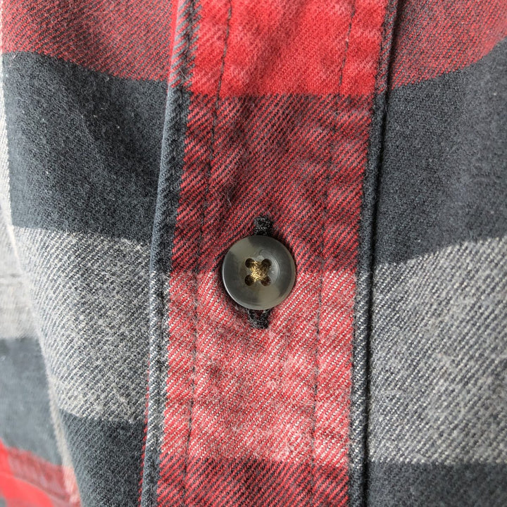 Carhartt ORIGINAL FIT long sleeve heavy flannel check shirt, men's XL size cotton red type Vintage Second Hand